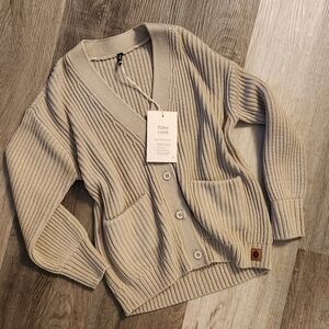 Kyte BABY Cream Knit Cardigan